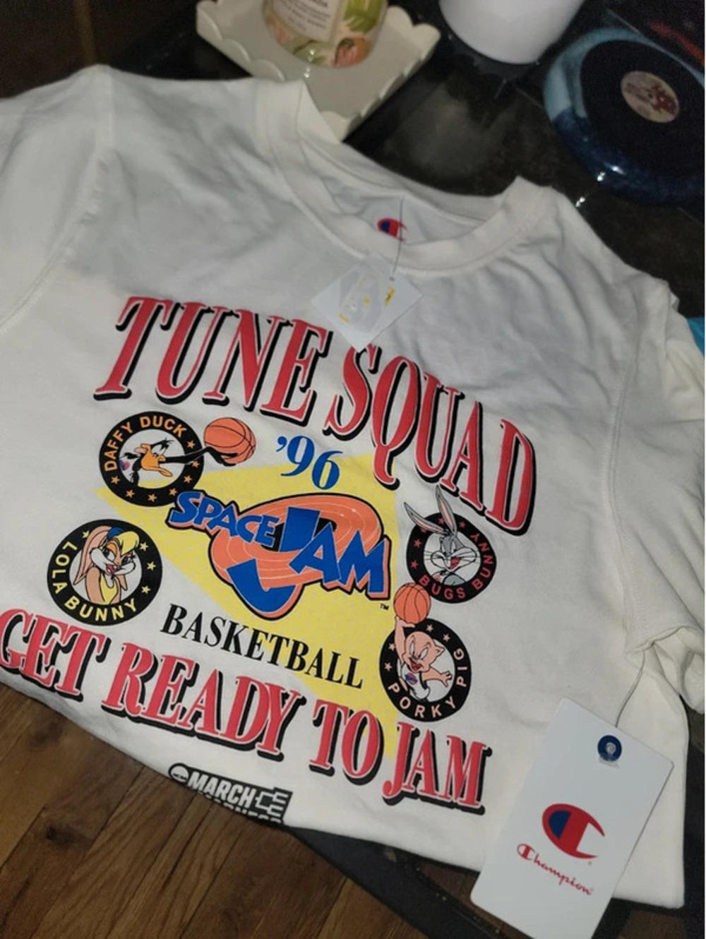 Tune squad '96 space jam kids size L tee